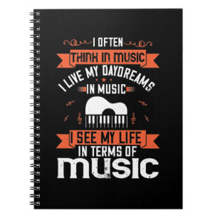 Carnet Je Pense Souvent En Musique Que Je Vis Mon Daydrea