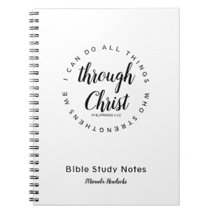 Carnet Je Peux Faire Tout Par L'Étude De La Bible Du Chri