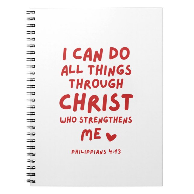 Carnet Je Peux Faire Tout Philippiens 4:13 (Devant)