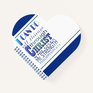 Carnet Je peux faire toutes les choses par le Christ Bleu