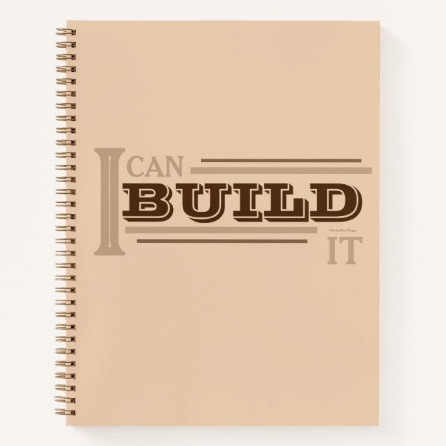 Carnet Je peux le construire (tan) Planner/ (Devant)