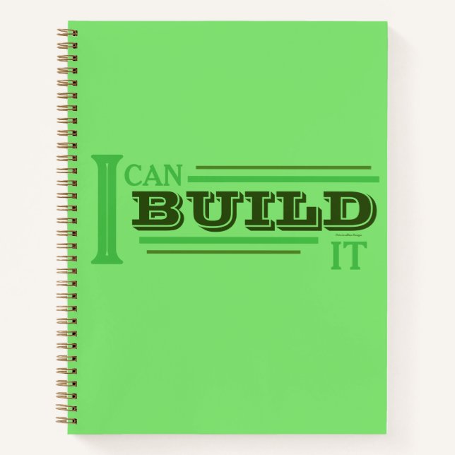 Carnet Je peux le construire (vert) Planificateur/ (Devant)