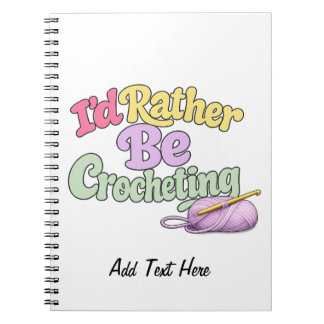 Carnet Je préfère crocheter personnalisé