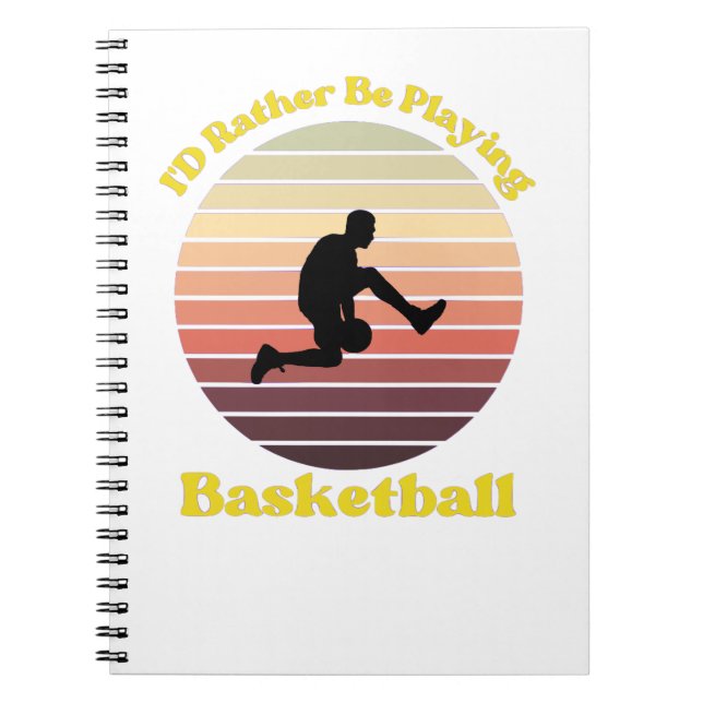 Carnet Je préfère jouer au basket-ball (Devant)