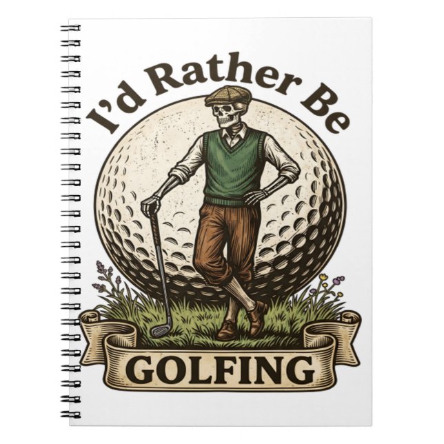 Carnet Je préférerais jouer au golf  (Devant)