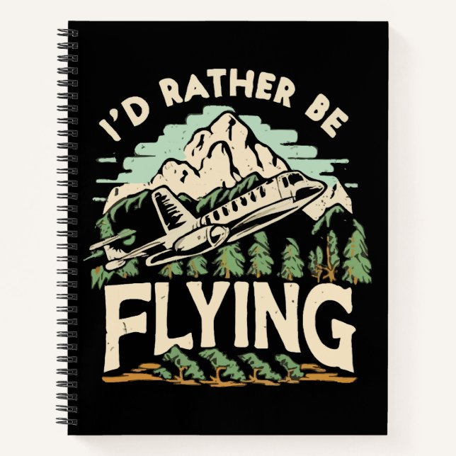 Carnet Je préférerais voler. Avion (Devant)