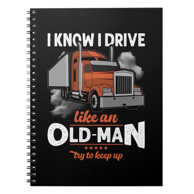 Carnet Je sais que je conduis comme un vieil homme essaie (Devant)