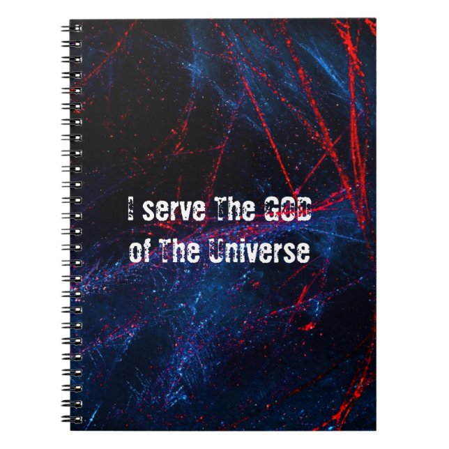 Carnet Je sers le Dieu de l'univers (Devant)