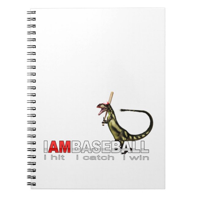Carnet Je suis dinosaure de base-ball (Devant)