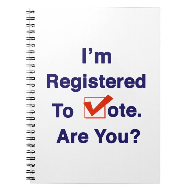 Carnet Je suis inscrit au vote 2026 (Devant)