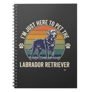 Carnet Je suis juste là pour caresser le chien retriever