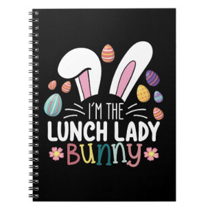 Carnet Je suis la dame du déjeuner Bunny Pâques Matching