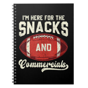 Carnet Je suis là pour les snacks et les pubs de football