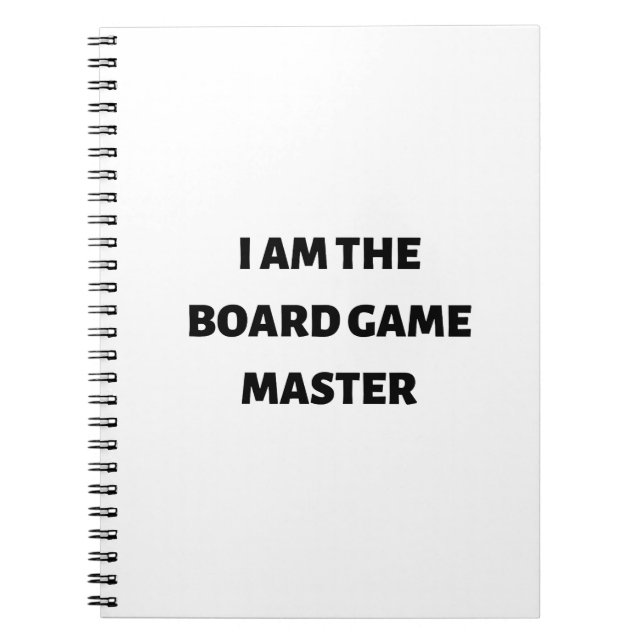 Carnet Je suis le maître du jeu de société (Devant)