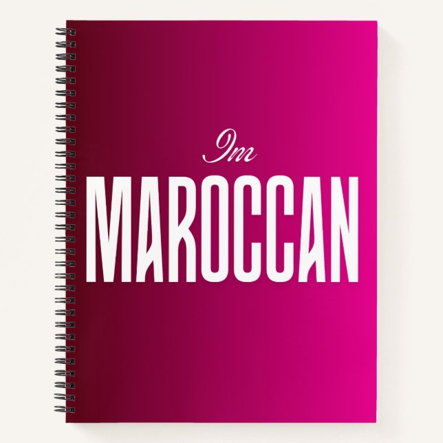 carnet "Je suis marocain" - Fière étudiante maroca (Devant)