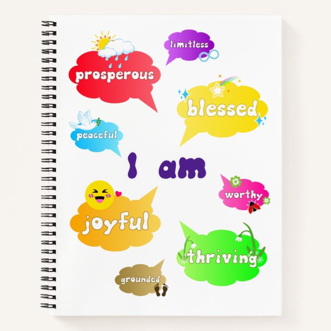 Carnet Je Suis Positive Affirmations Mots Self Love (Devant)