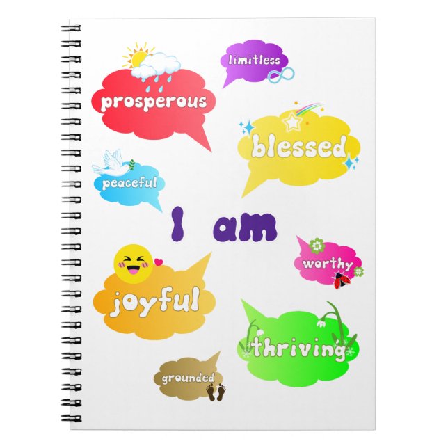 Carnet Je Suis Positive Affirmations Mots Self Love (Devant)