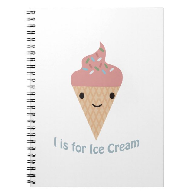 Carnet Je suis pour la crème glacée (Devant)