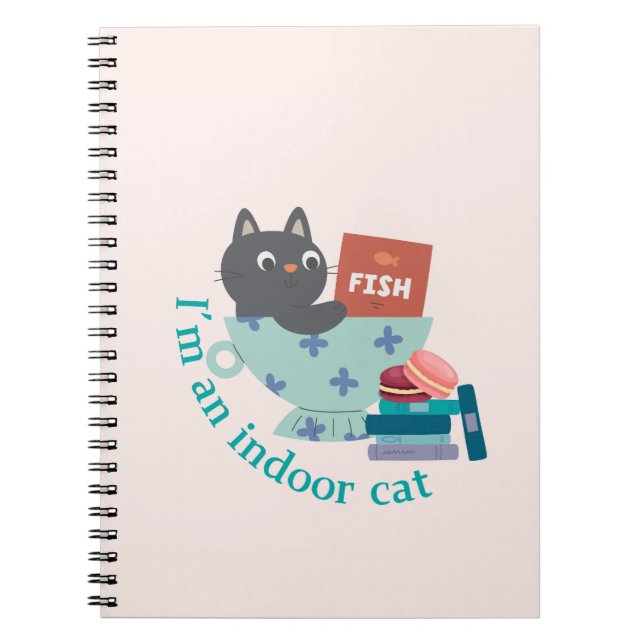 Carnet Je suis un chat intérieur drôle (Devant)