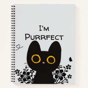 Carnet Je suis un chat noir mignon parfait