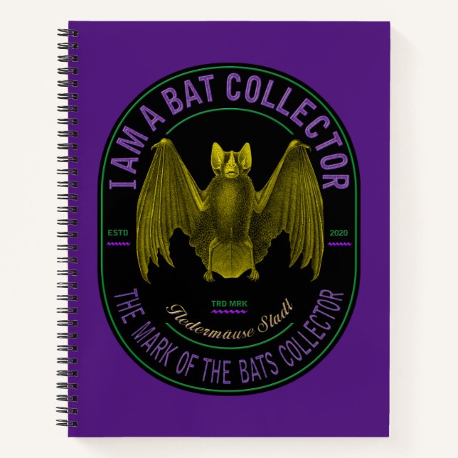 Carnet Je suis un collectionneur de chauves-souris (Devant)