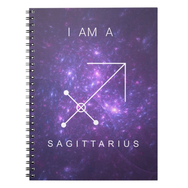 Carnet Je suis un Sagittarius Purple Zodiac Sign (Devant)