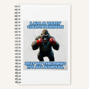 Carnet Je suis une personne tranquille, mais dans la cein