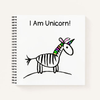 Carnet Je suis Unicorn Zebra