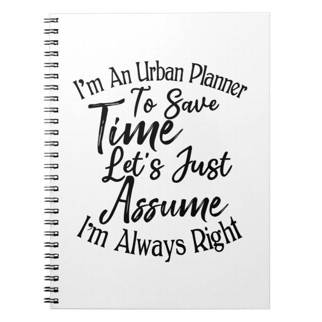 Carnet Je suis urbaniste pour gagner du temps (Devant)