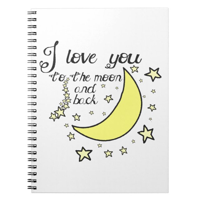 Carnet Je t'aime à la lune et au dos (Devant)