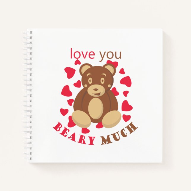 Carnet Je t'aime énormément pour la Saint-Valentin (Devant)