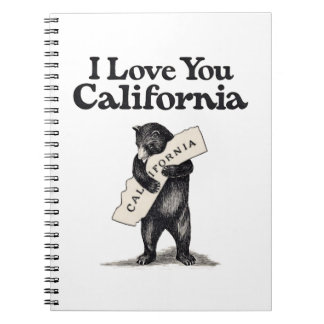 Carnet Je t'aime étreinte d'ours de la Californie