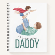 Je t'aime Papa Super-héros Père et enfant en spira