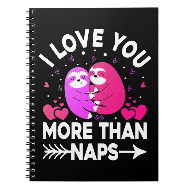 Carnet Je t'aime plus que des fentes roses et violettes (Devant)