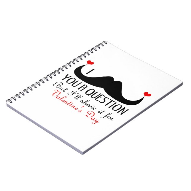 Carnet Je te moustache une question Saint Valentin (Côté gauche)