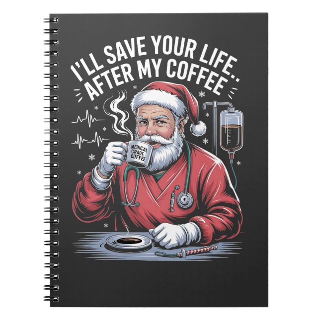 Carnet Je te sauverai la vie après mon Noël au café (Devant)