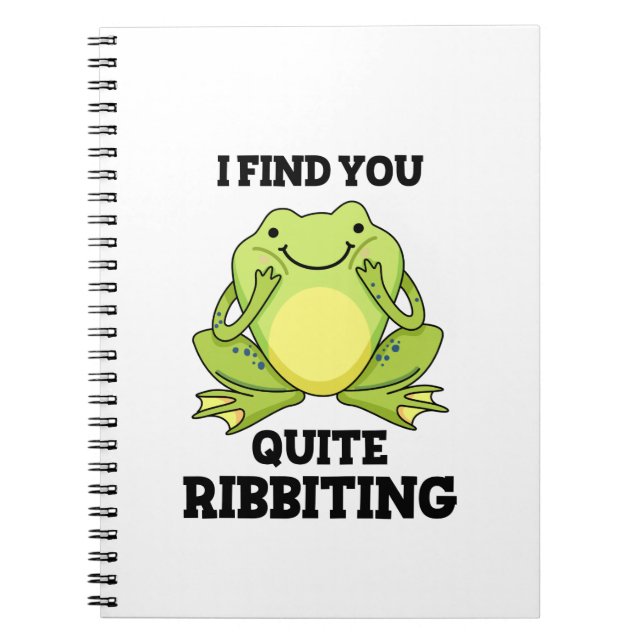 Carnet Je Te Trouve Assez Ribbiant Funny Frog Pun (Devant)