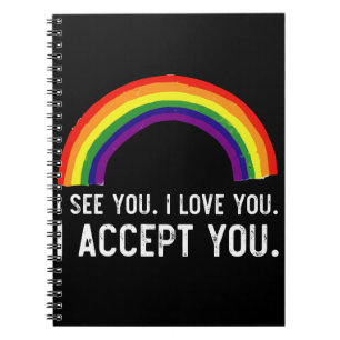 Carnet Je vois je t'aime j'accepte Gay Pride LGBT T-Shirt