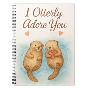 Carnet Je vous adore totalement – Douce aquarelle d'amour