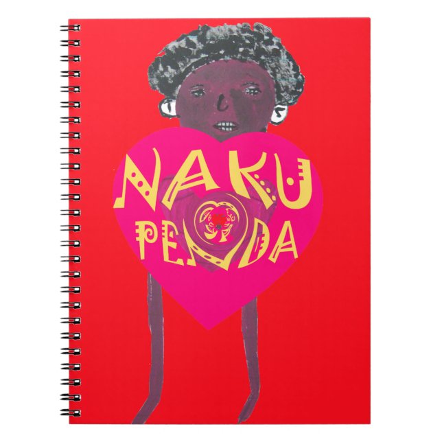 Carnet Je vous aime Nakupenda Kenya Swahili Art (Devant)