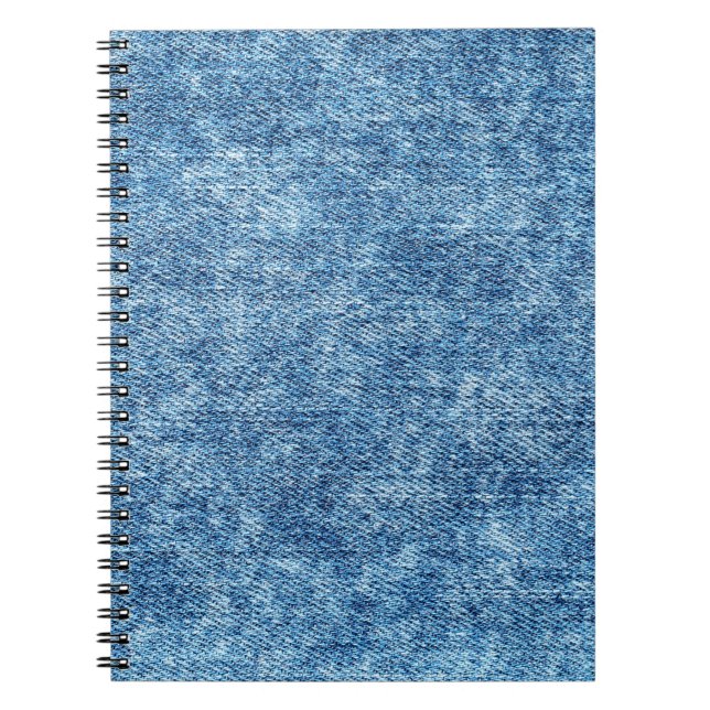 Carnet Jeans en bleu acide. Denim arrière - plan, texture (Devant)