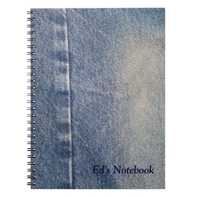 Carnet Jeans fanés / tissu de denim (Devant)