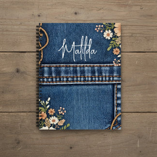Carnet Jeans personnalisés et florales