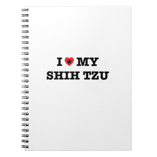 Carnet J'Encoeur Mon Chih Tzu (Devant)