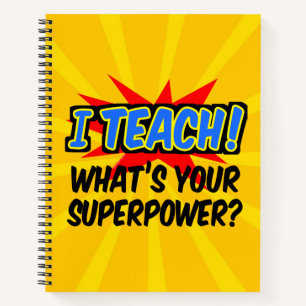 Carnet J'enseigne ce qui est votre professeur de superpui