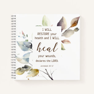 Carnet Jérémie 30 17 Je guérirai vos blessures Bible Vers