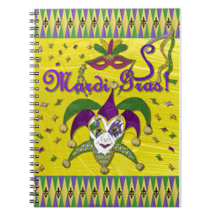 Carnet Jester Mask Mardi Gras Arlequin