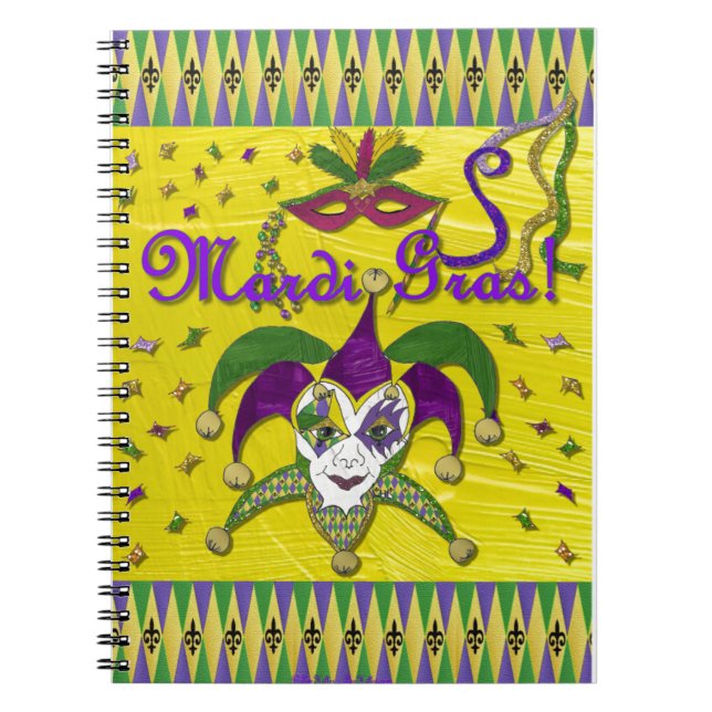 Carnet Jester Mask Mardi Gras Arlequin (Devant)