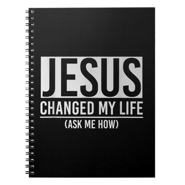 Carnet Jésus a changé ma vie Demandez-moi comment Jésus (Devant)