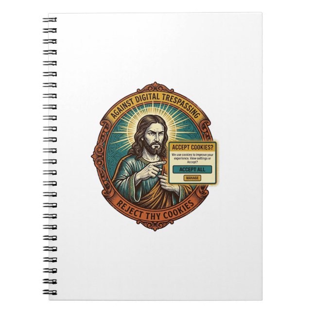 Carnet Jésus Agacant Accepter les Cookies Pop Up Internet (Devant)
